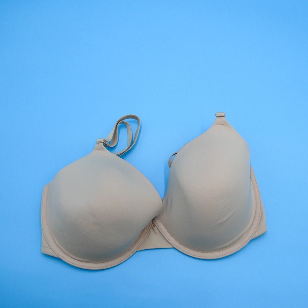Victoria's Secret PINK Bra Women 32DDD Wear Everywhere T-Shirt Nude Beige Nylon
